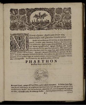 Phaethon Stellas sixas incursans