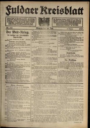 Ausgabe vom Montag, den 30. Juli 1917.