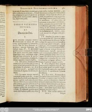 Thesis Vicesima Septima, De Dominio Dei.