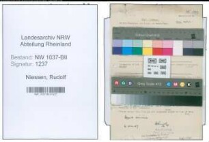 Entnazifizierung Rudolf Niessen , geb. 06.11.1897 (Polizeibeamter)