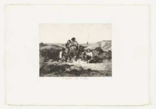 Schleichhändler (Grenze von Spanien), Tafel 69 aus: "Les artistes contemporains", Band 4, Paris 1849