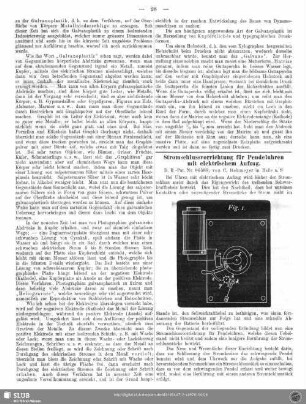 Stromschlussvorrichtung für Pendeluhren mit elektrischem Aufzug