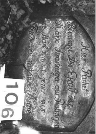 Grabstein 106 (Detailaufnahme)