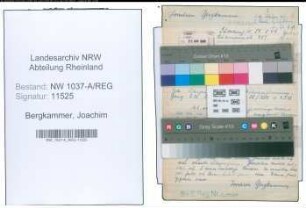 Entnazifizierung Joachim Bergkammer , geb. 10.05.1897 (Angestellter)