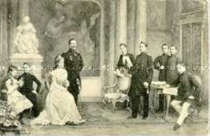 Wilhelm II. mit Auguste Viktoria und ihren Kindern