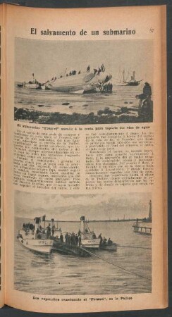 El salvamento de un submarino