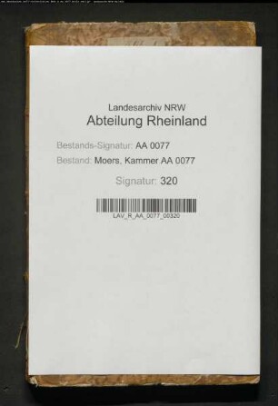 Hebebuch von Jahrschatz, Dienstgeld und Getreide für das Kirchspiel Baerl (und Eversael)