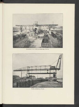 Kranbrücke einer Kohlenentladeanlage, Breslau. - Kohlenentladekran, Danzig