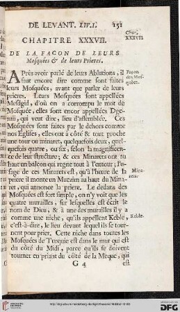 Chapitre XXXVII: De la façon du leurs mosquées & de leurs prières