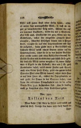 Nro. 390. Auflauf von Reis. - Nro. 433. Gute Gestwaffeln auf andere Art.