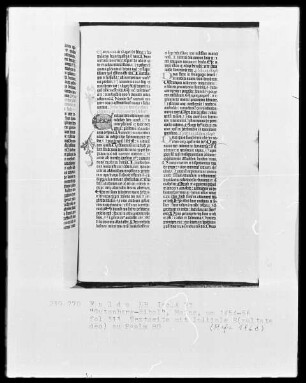 Eines der zwölf erhaltenen Pergamentexemplare der 42-zeiligen Bibel Gutenbergs — Band 1 der Gutenberg-Bibel — Initiale E(xultate deo), Folio 311recto