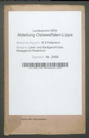Erblasser: Gronemeyer, Catharina Margaretha, geb. Schnieder: