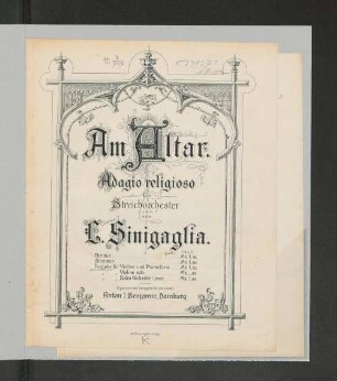 Am Altar : adagio religioso für Streichorch.