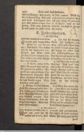 II. Jahreszeiten.