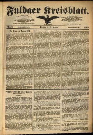 Ausgabe vom Dienstag, den 03. Januar 1905.