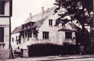 Zerstörtes Gebäude Wiesenstraße 8. Detmold. Wohnhaus der Familie Heinrich Drake. Sammlung Blanke