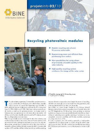 Recycling photovoltaic modules.