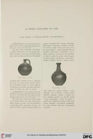A: Prime categorie di vasi