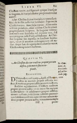 Quæstio VI. - Quæstio XVI.