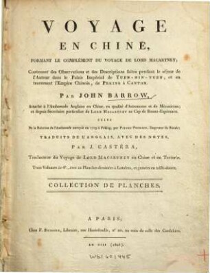 Voyage en Chine : collection des planches