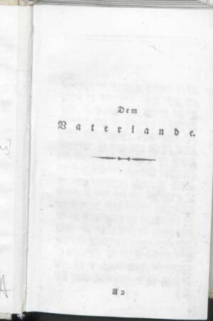 Dem Vaterlande.
