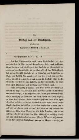 Predigt nach der Beerdigung