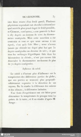 Influence du soleil