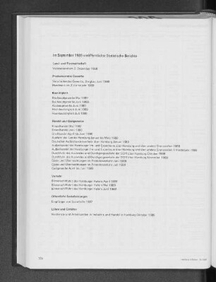 Im September 1989 veröffentlichte Statistische Berichte