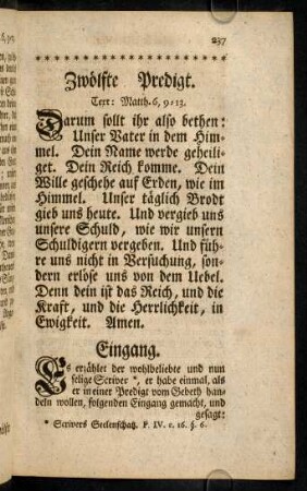 237-244, Text; Eingang