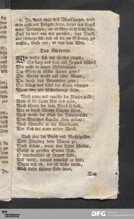 Das Siebente.