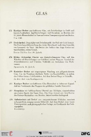 Glas (Nr. 272-284)