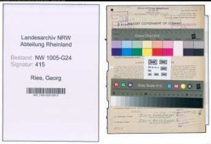 Entnazifizierung Georg Ries , geb. 30.12.1895 (Lagerverwalter)