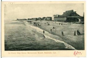 Redondo Beach. An Every Day Scene Moonstone Beach, Redondo, Cal.