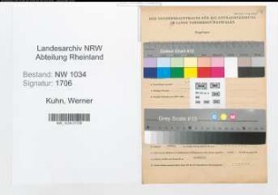 Entnazifizierung Werner Kuhn , geb. 15.01.1914 (Oberfeldwebel)
