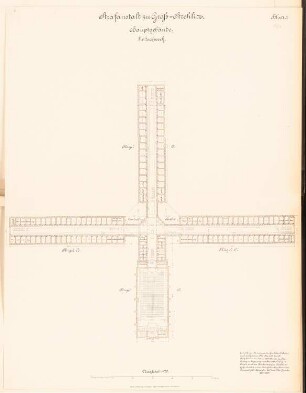 Gefängnis, Groß-Strehlitz: Hauptgebäude: Grundriss 2.OG 1:250