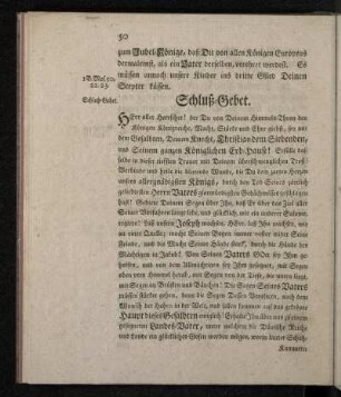 Schluß-Gebet.