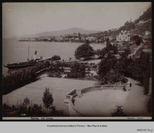 Panorama mit Blick auf Genfer See und Montreaux-Territet, Territet