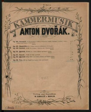 Trio (f -Moll) für Violine, Violoncell und Pianoforte : op. 65