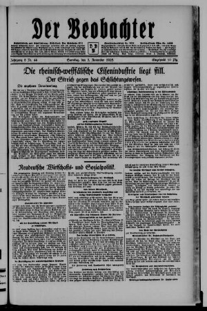 Der Beobachter. 1923-1929