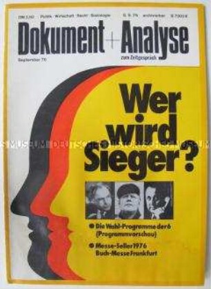 Monatszeitschrift "Dokument+Analyse" zur Bundestagswahl 1976