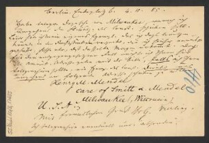 Brief an B. Schott's Söhne : 04.10.1885