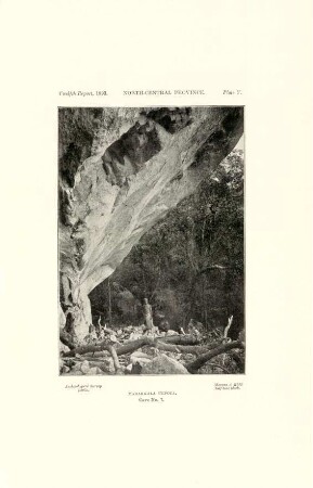 Plate Y. North-central province. Marakkala Ulpota. Cave No. 7.