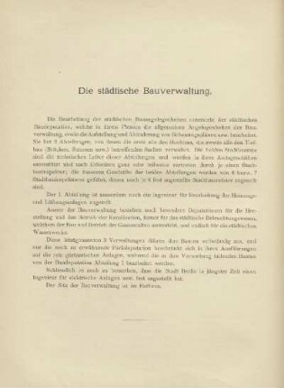 Die städtische Bauverwaltung