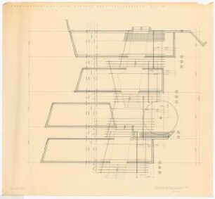Bundesgartenschau 1957, Köln: Pergola über Wasserbecken Draufsicht 1:50