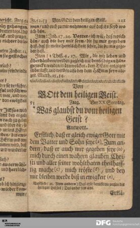 Von GOtt dem heiligen Geist.
