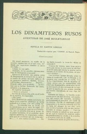 Los dinamiteros rusos [Continuación]