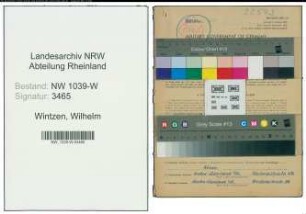 Entnazifizierung Wilhelm Wintzen , geb. 06.03.1909 (Polizeibeamter)