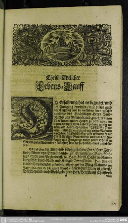 Lebenslauf : Christ-Adelicher Lebens-Lauff