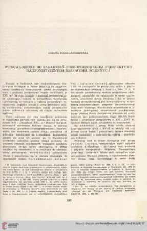 43: Wprowadzenie do zagadnień przedpozzowskiej perspektywy iluzjonistycznych malowideł ściennych