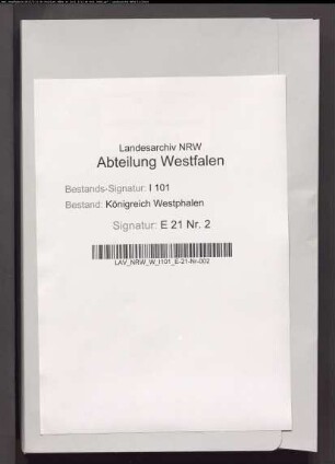 Vom aufgehobenen Augustinerkloster Böddeken herrührende Aktivkapitalien